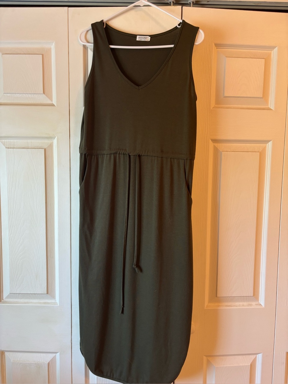 Amazon Fashion: Hunter Green Sleeveless Dress